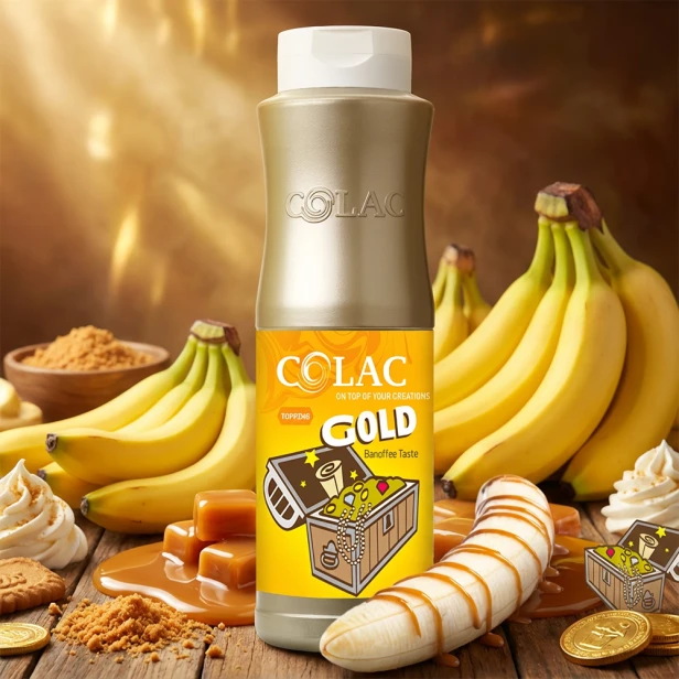 Gold (banan-karmel) - topping (polewa) do lodów, gofrów, ciast i deserów