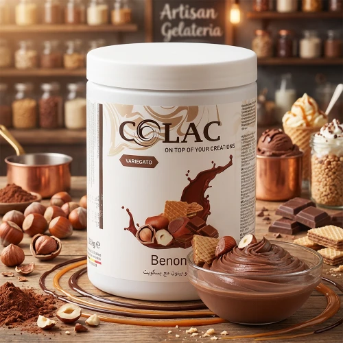 Benone – orzechowo-czekoladowy crunch - Pasta Variegato do lodów i deserów - 1,15 kg