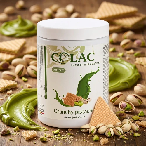 Chrupiąca Crunchy Pistacja - Pasta Variegato do lodów i deserów - 1,15 kg